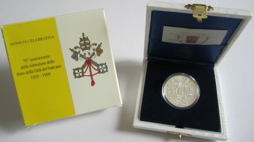Vatikan 500 Lire 1999 70 Jahre Vatikanstaat BU