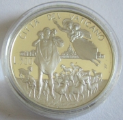 Vatikan 500 Lire 1996 50 Jahre Priesterweihe von Papst Johannes Paul II. PP