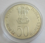 Indien 50 Rupees 1976 FAO Traktor