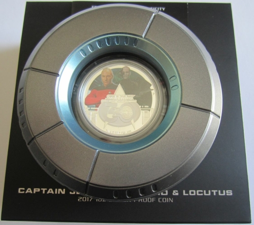 Tuvalu 1 Dollar 2017 Star Trek Captain Jean-Luc Picard & Locutus