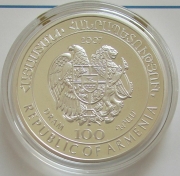 Armenia 100 Dram 2007 Wildlife Armenian Viper Silver