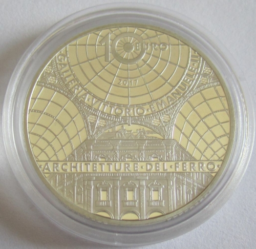 Italy 10 Euro 2017 Eurostar Iron & Glass Silver