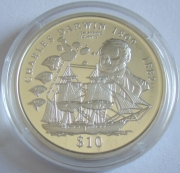 Sierra Leone 10 Dollars 1999 Entdecker Charles Darwin