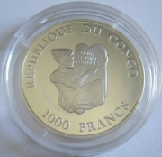 Kongo 1000 Francs 2002 Schiffe Portugiesische Galeere