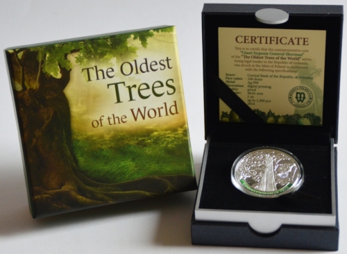 Armenia 100 Dram 2014 Oldest Trees General Sherman 1 Oz Silver