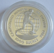 Ecuador 1000 Sucres 1986 Fußball-WM in Mexiko...
