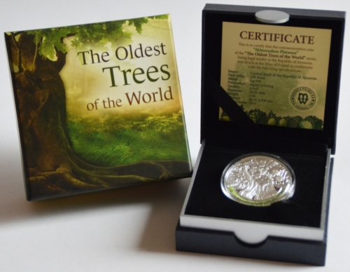 Armenia 100 Dram 2014 Oldest Trees Skhtorashen Platanus 1 Oz Silver