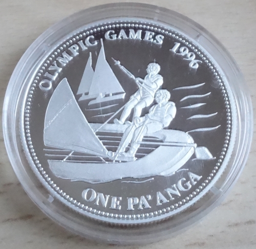 Tonga 1 Paanga 1992 Olympics Atlanta Sailing Silver