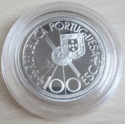 Portugal 100 Escudos 1987 Discoveries Diogo Cão Silver Proof