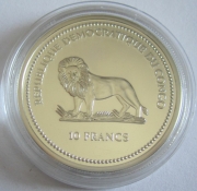 DR Congo 10 Francs 2003 Victoria Falls Silver