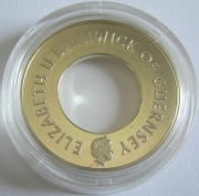 Guernsey 5 Pounds 1999 Millennium Silver