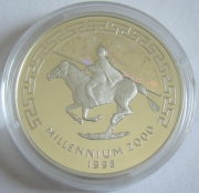 Mongolia 500 Togrog 1998 Millennium Silver