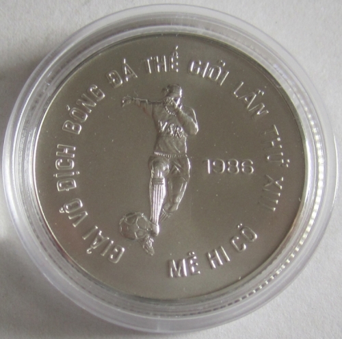 Vietnam 100 Dong 1986 Football World Cup in Mexico Silver
