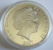 New Zealand 1 Dollar 2007 Kiwi 1 Oz Silver Proof