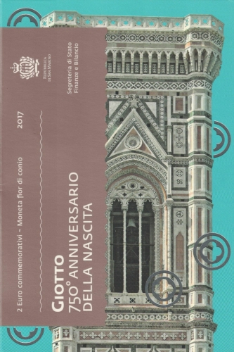 San Marino 2 Euro 2017 Giotto Bondone