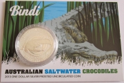 Australia 1 Dollar 2013 Saltwater Crocodiles Bindi 1 Oz...
