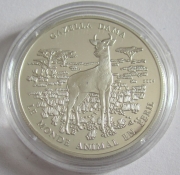 Benin 1000 Francs 2004 Wildlife Dama Gazelle Silver