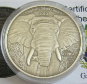 Gabun 1000 Francs 2012 Tiere Elefant