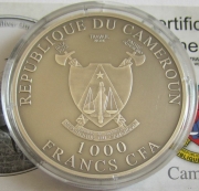 Cameroon 1000 Francs 2017 Wildlife Warthog 1 Oz Silver