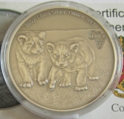 Kongo 1000 Francs 2012 Tiere Baby Löwen