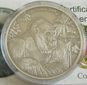 Kongo 1000 Francs 2014 Tiere Gorilla