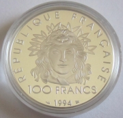 Frankreich 100 Francs 1994 100 Jahre Olympia Speerwerfen