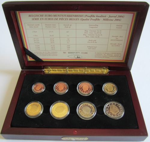 Belgium Proof Coin Set 2004