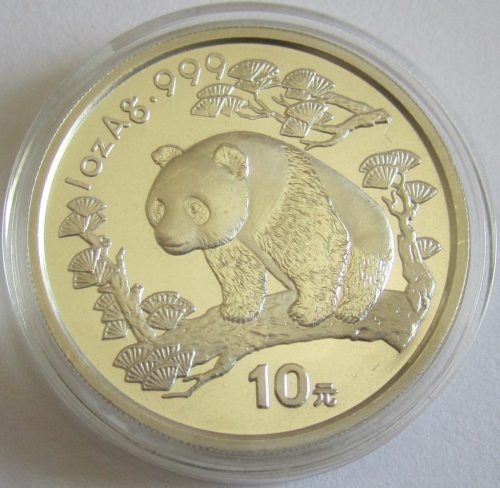 China 10 Yuan 1997 Panda Shenyang Mint (Large Date) 1 Oz Silver
