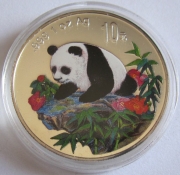 China 10 Yuan 1999 Panda Koloriert