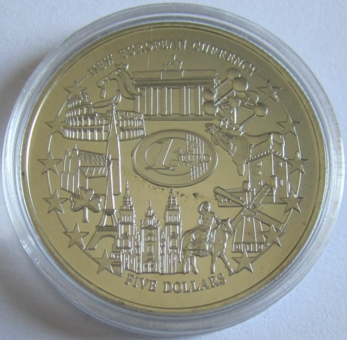 Liberia 5 Dollars 2001 Euro Introduction