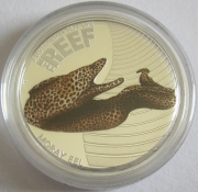 Australia 50 Cents 2010 Sea Life Moray Eel 1/2 Oz Silver