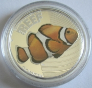 Australia 50 Cents 2010 Sea Life Clownfish 1/2 Oz Silver