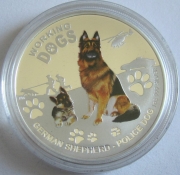 Tuvalu 1 Dollar 2011 Working Dogs German Shepherd 1 Oz...
