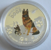 Tuvalu 1 Dollar 2011 Working Dogs German Shepherd