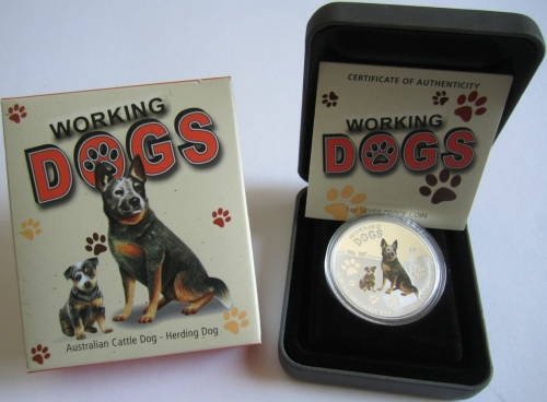 Tuvalu 1 Dollar 2011 Working Dogs Australian Cattle Dog