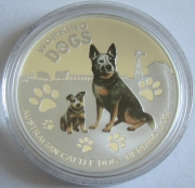 Tuvalu 1 Dollar 2011 Working Dogs Australian Cattle Dog