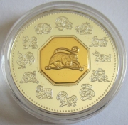 Canada 15 Dollars 2004 Lunar Monkey 1 Oz Silver