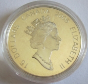 Canada 15 Dollars 2005 Lunar Rooster 1 Oz Silver