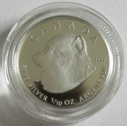 Canada 2  + 3 + 4 + 5 Dollars 2004 Arctic Fox 1.85 Oz Silver