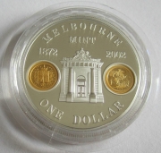 Australia 1 Dollar 2002 130 Years Melbourne Mint 1 Oz Silver