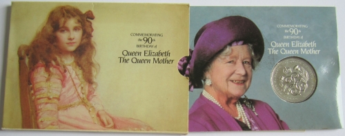 United Kingdom 5 Pounds 1990 The Queen Mother BU