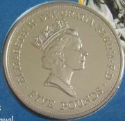 Großbritannien 5 Pounds 1990 The Queen Mother BU