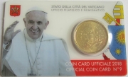 Vatican 50 Cent 2018 Coin Card