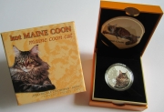 Niue 1 Dollar 2014 Mans Best Friends Cats Maine Coon Cat Silver