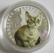 Niue 1 Dollar 2016 Mans Best Friends Cats Devon Rex Silver