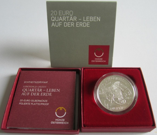 Österreich 20 Euro 2015 Lebendige Urzeit Quartär