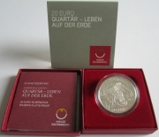 Austria 20 Euro 2015 Lebendige Urzeit Quartär Silver