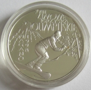 Poland 10 Zlotych 1998 Olympics Nagano Snowboard Silver