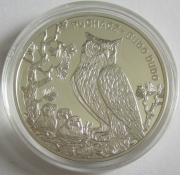 Poland 20 Zlotych 2005 Wildlife Eagle-Owl Silver