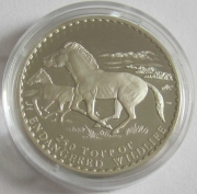 Mongolia 250 Togrog 1992 Wildlife Przewalskis Horse Silver